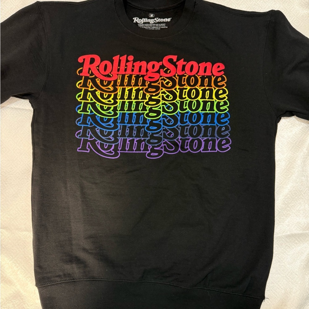 The Rolling Stones, womens black crew neck sweatshirt - Picture 12 of 12